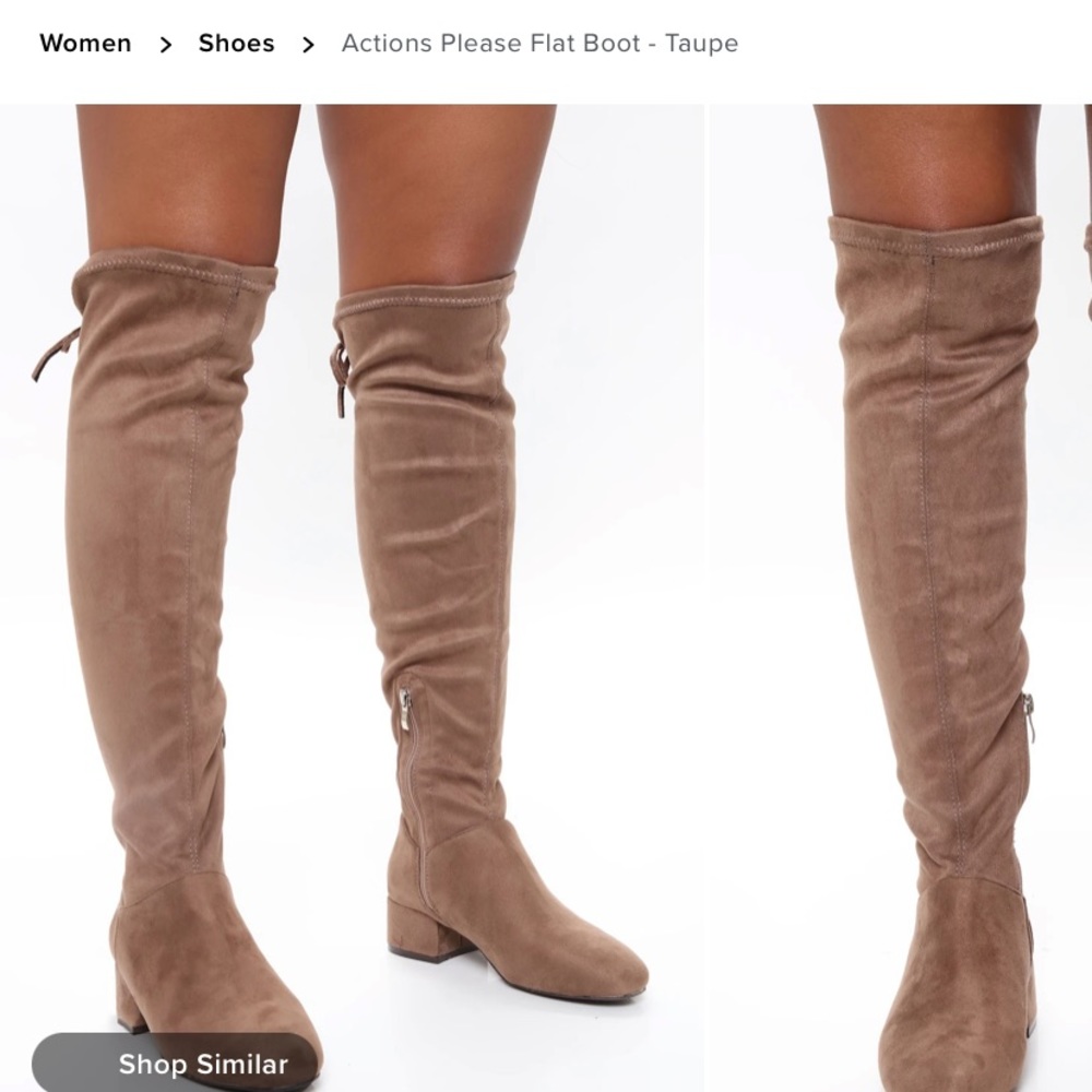 OVER THE KNEE BROWN/TAUPE WINTER BOOTS SIZE 9